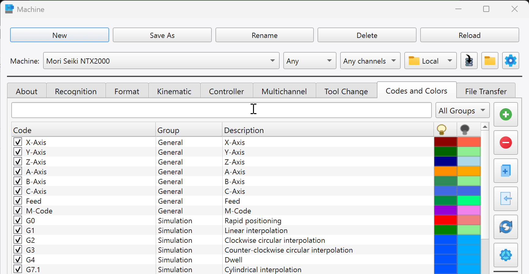 Animated demonstration of configuring machine profiles in AnyNC